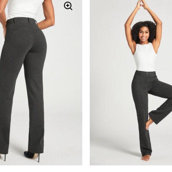 BetaBrand Classic Dress Pant Yoga Pant | Straight (Charcoal) Large Long - Picture 1 of 8